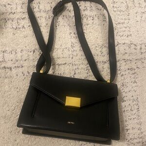 JW PEI Black and Gold Crossbody Bag